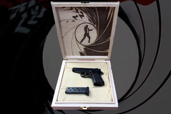 If you might have a Special Etched Dress Bayonet or two, I am now offering a beautiful Presentation Box so that you can add some visual enhancement as well as personal satisfaction in your bayonet display. All Presentation Boxes are handmade. Tops are hard to find Birds Eye Maple. Bottoms of Rare Tiger Maple (see pictures) and have a recessed interior covered in a black satin or felt to further increase the appearance of your bayonet* collectible.